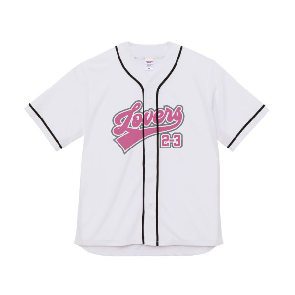ホワイトブラックベースボールシャツ/野球ユニフォーム風クラスTシャツ 