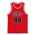 スラムダンクの湘北ライクなバスケユニフォームクラT