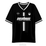 韓国アイドル風のオシャレな黒いゲームシャツユニフォーム